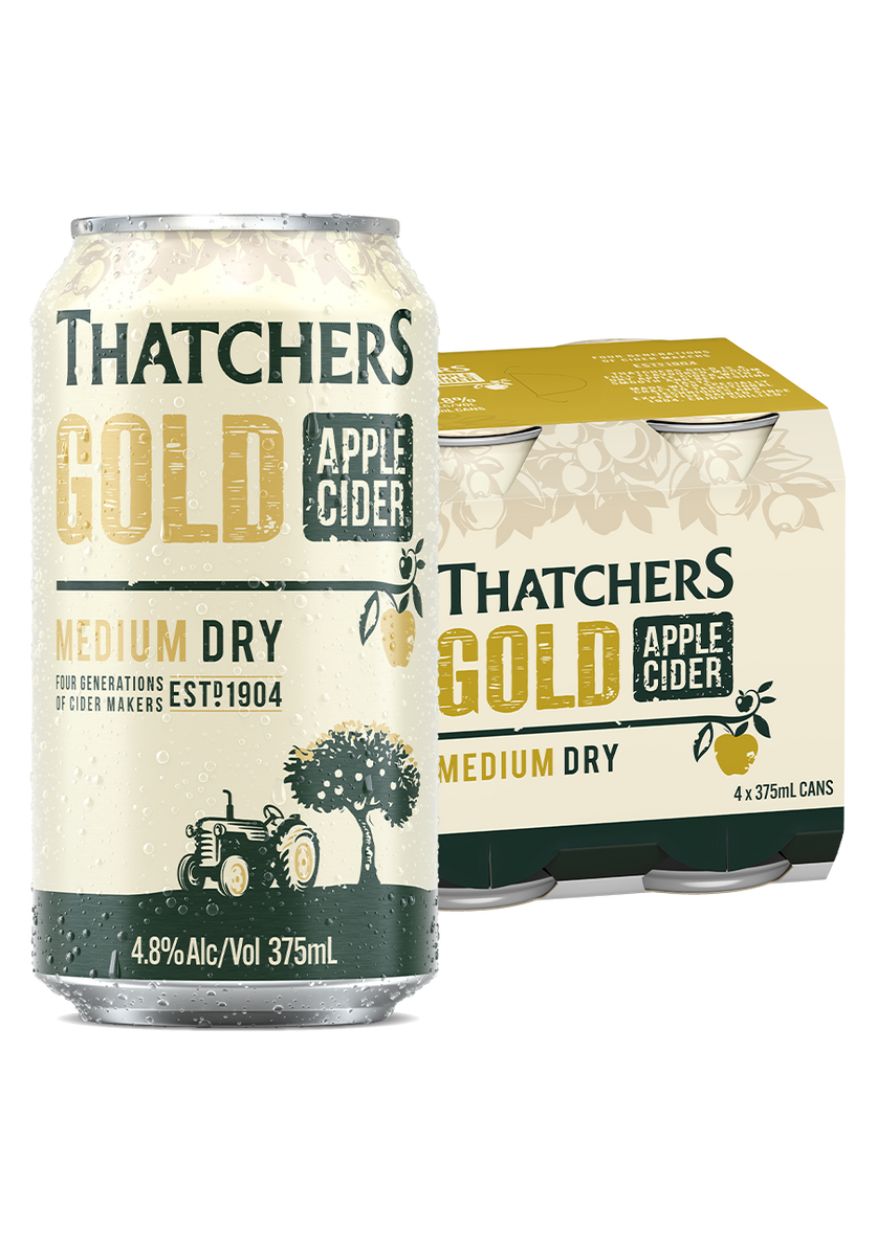 Thatcher's Gold Cider 4.8% 375ml Cans