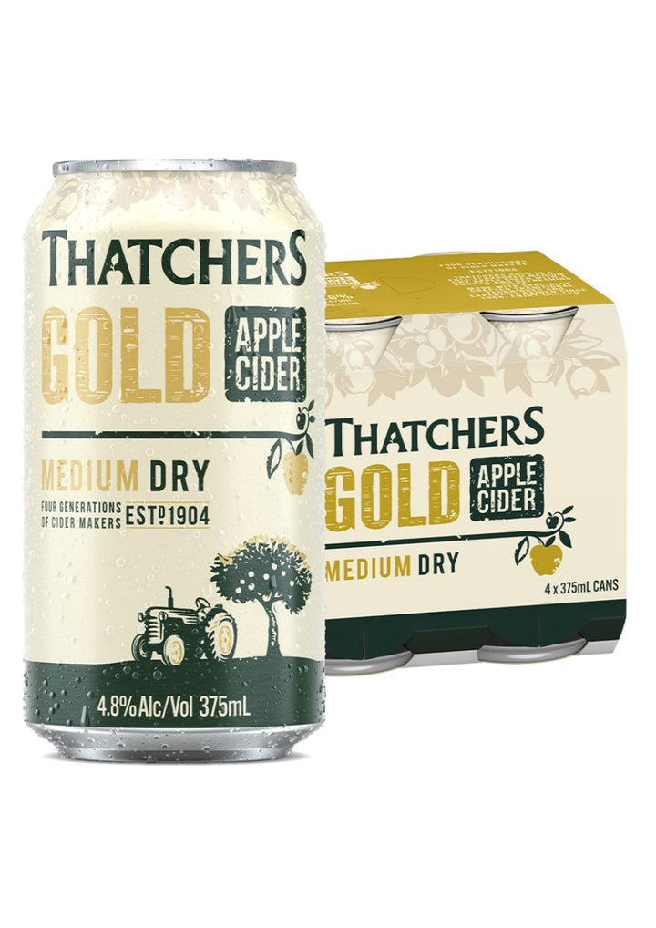 Thatcher's Gold Cider 4.8% 375ml Cans